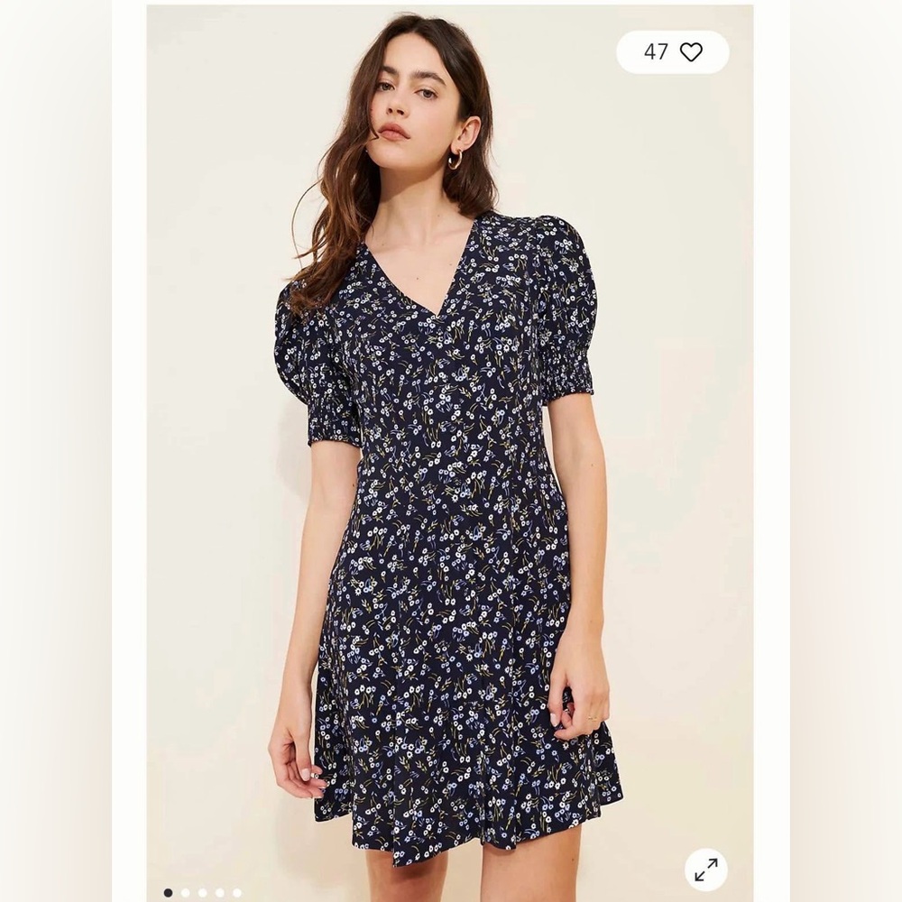 Madewell Blue Floral Dress
